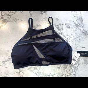 Kenneth Cole Black Swim Top Size Large